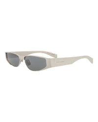Saint Laurent Saint Laurent Unisex Cat Eye Silver Silver Silver Fashion Designer Eyewear