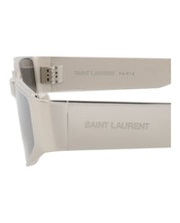 Saint Laurent Saint Laurent Unisex Cat Eye Silver Silver Silver Fashion Designer Eyewear