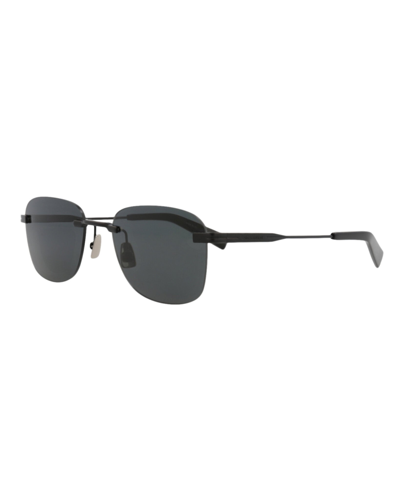 Saint Laurent Saint Laurent Unisex Square/Rectangle Black Black Black Fashion Designer Eyewear
