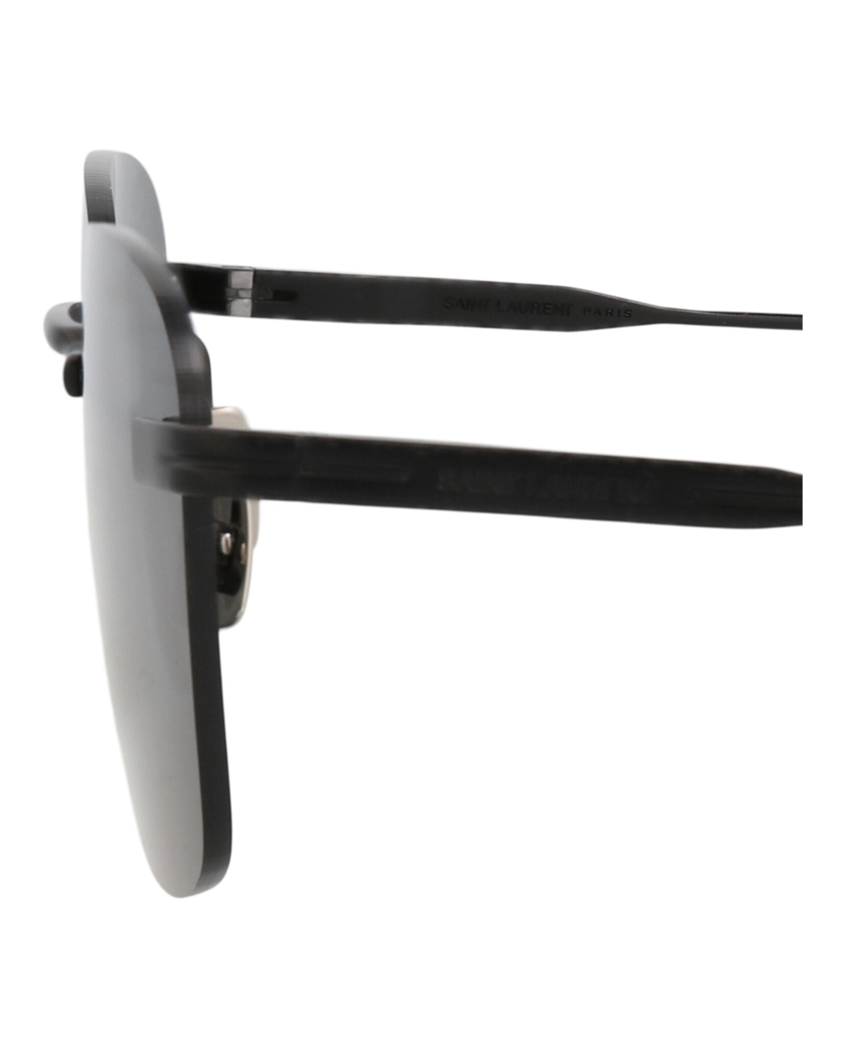 Saint Laurent Saint Laurent Unisex Square/Rectangle Black Black Black Fashion Designer Eyewear