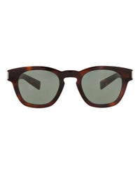 Saint Laurent Saint Laurent Unisex Round/Oval Havana Havana Green Fashion Designer Eyewear