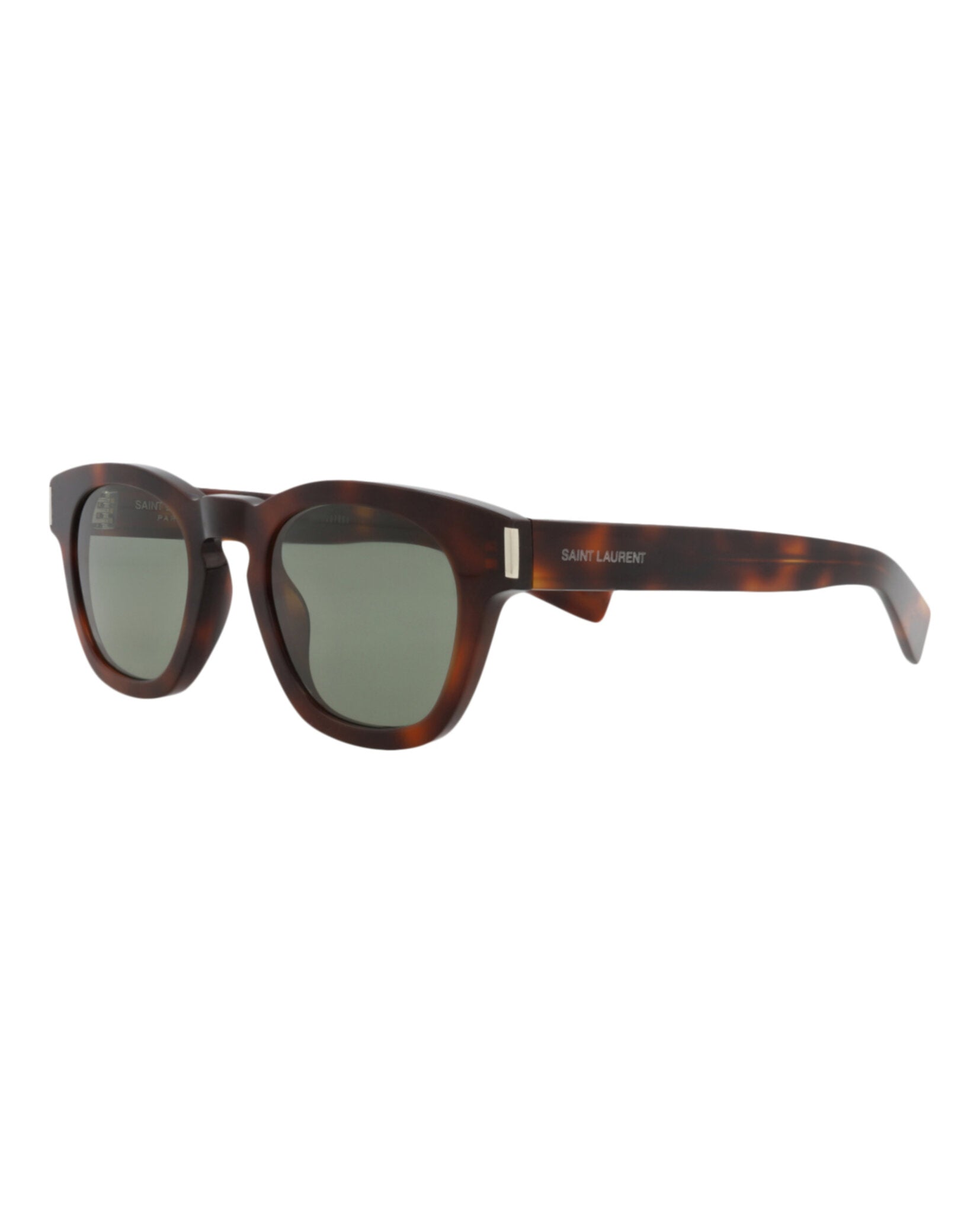 Saint Laurent Saint Laurent Unisex Round/Oval Havana Havana Green Fashion Designer Eyewear