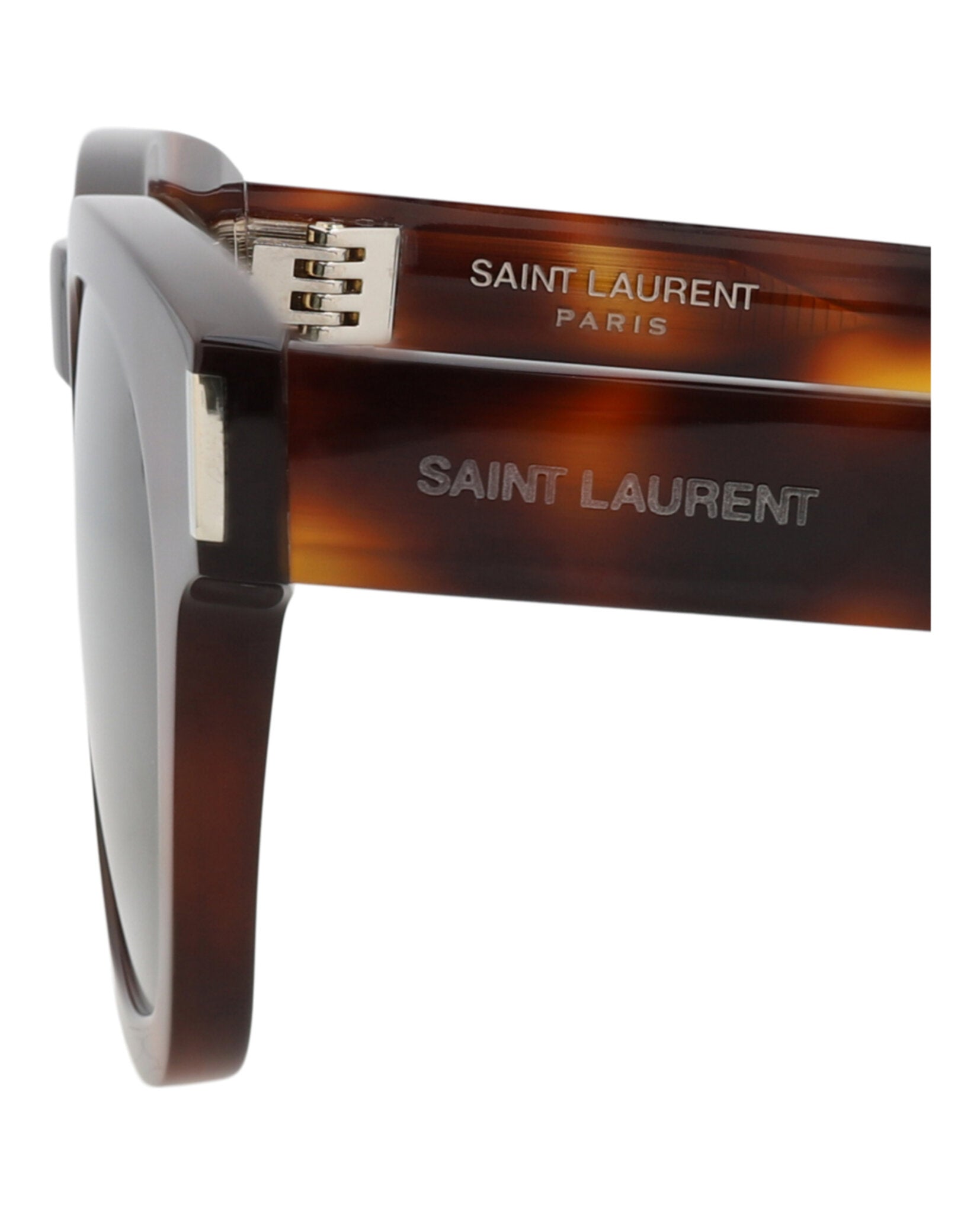 Saint Laurent Saint Laurent Unisex Round/Oval Havana Havana Green Fashion Designer Eyewear