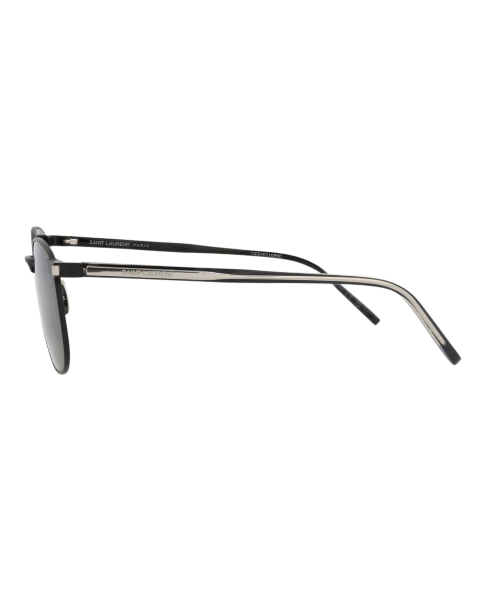 Saint Laurent Saint Laurent Unisex Round/Oval Black Crystal Black Fashion Designer Eyewear