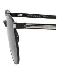 Saint Laurent Saint Laurent Unisex Round/Oval Black Crystal Black Fashion Designer Eyewear