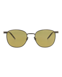 Saint Laurent Saint Laurent Unisex Round/Oval Ruthenium Crystal Brown Fashion Designer Eyewear