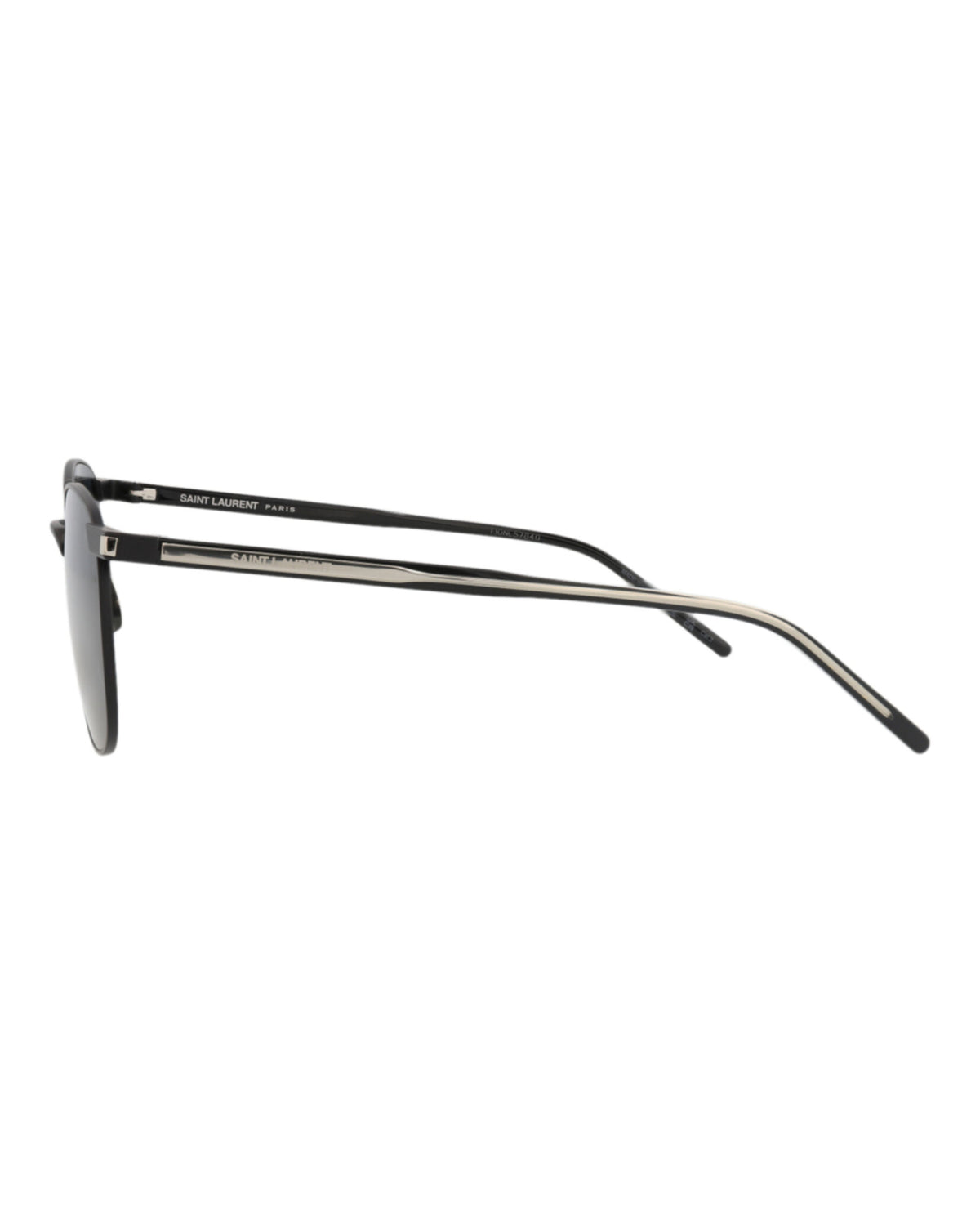 Saint Laurent Unisex Round/Oval Black Crystal Black Fashion Designer Eyewear