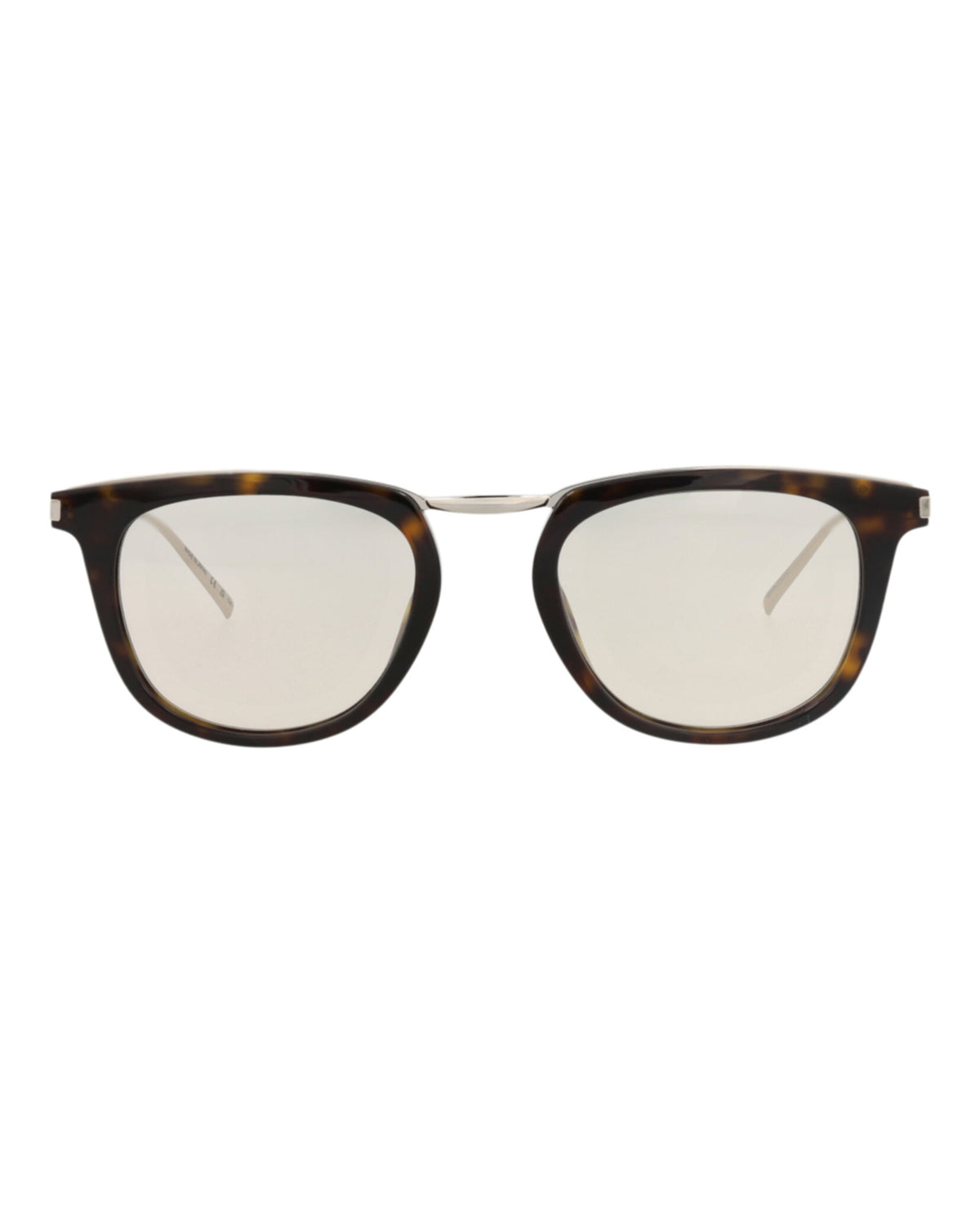 Saint Laurent Saint Laurent Unisex Round/Oval Havana Silver Yellow Fashion Designer Eyewear