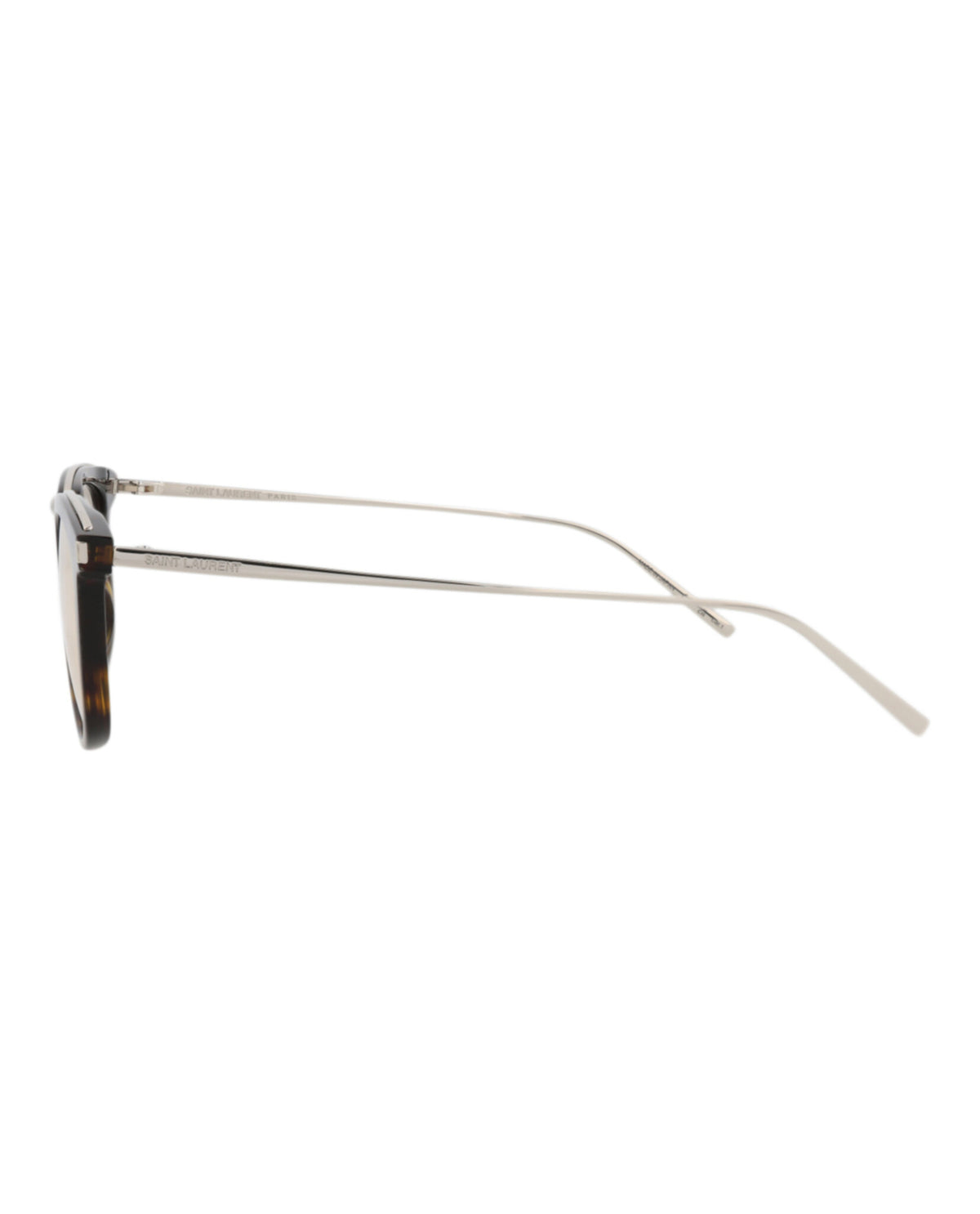 Saint Laurent Saint Laurent Unisex Round/Oval Havana Silver Yellow Fashion Designer Eyewear