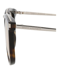Saint Laurent Saint Laurent Unisex Round/Oval Havana Silver Yellow Fashion Designer Eyewear