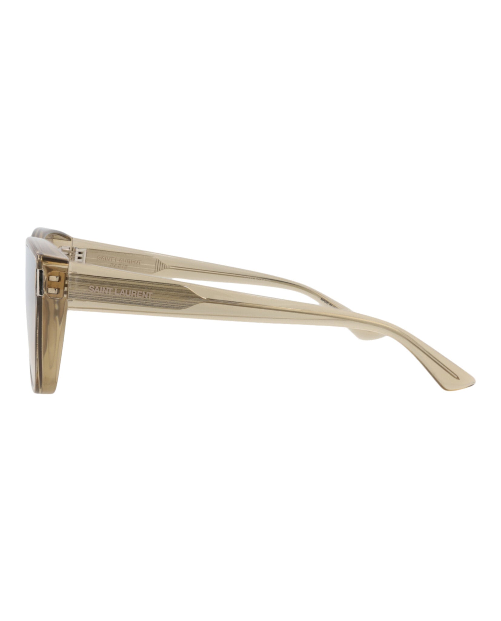 Saint Laurent Saint Laurent Womens Cat Eye Yellow Yellow Brown Fashion Designer Eyewear