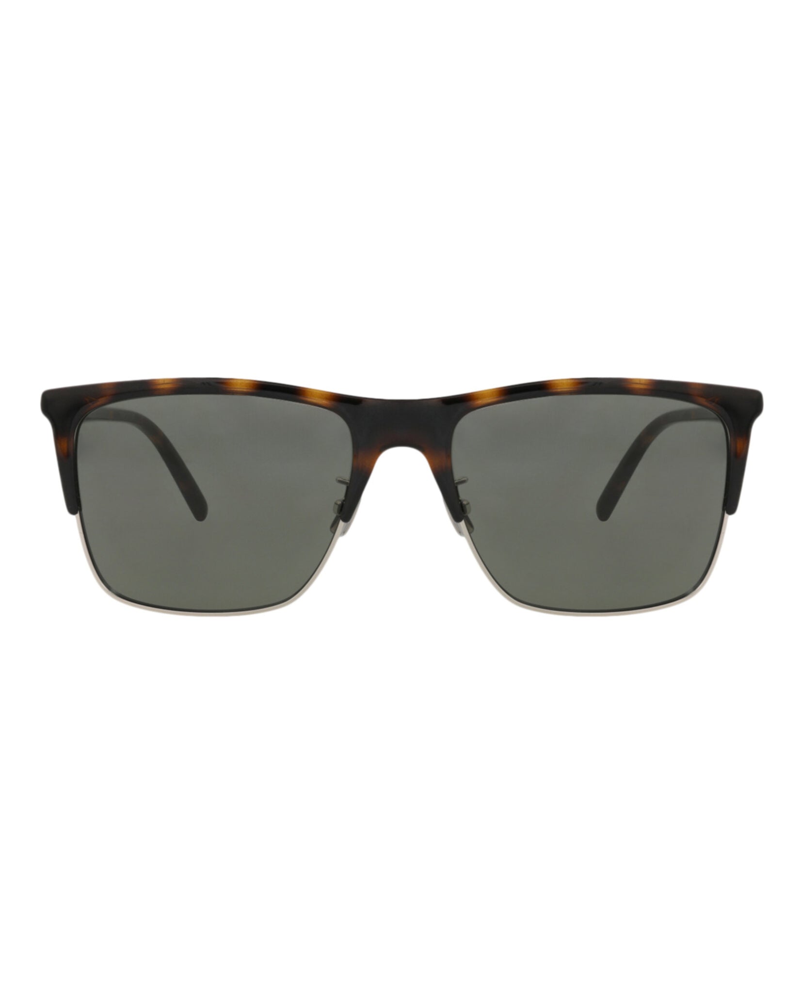 Saint Laurent Saint Laurent Mens Square/Rectangle Havana Havana Grey Fashion Designer Eyewear