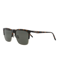 Saint Laurent Saint Laurent Mens Square/Rectangle Havana Havana Grey Fashion Designer Eyewear
