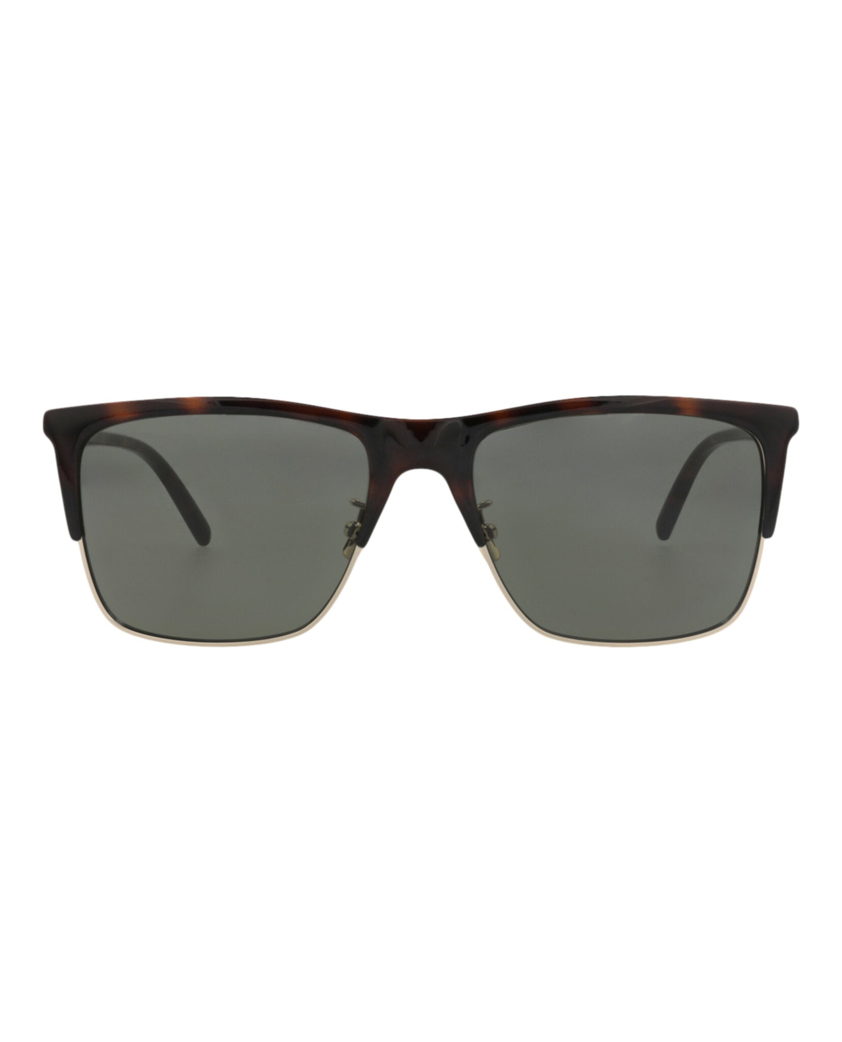 Saint Laurent Saint Laurent Mens Square/Rectangle Havana Havana Grey Fashion Designer Eyewear