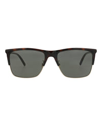 Saint Laurent Saint Laurent Mens Square/Rectangle Havana Havana Grey Fashion Designer Eyewear