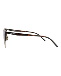 Saint Laurent Saint Laurent Mens Square/Rectangle Havana Havana Grey Fashion Designer Eyewear