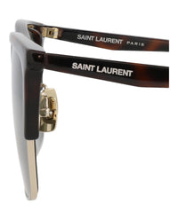 Saint Laurent Saint Laurent Mens Square/Rectangle Havana Havana Grey Fashion Designer Eyewear