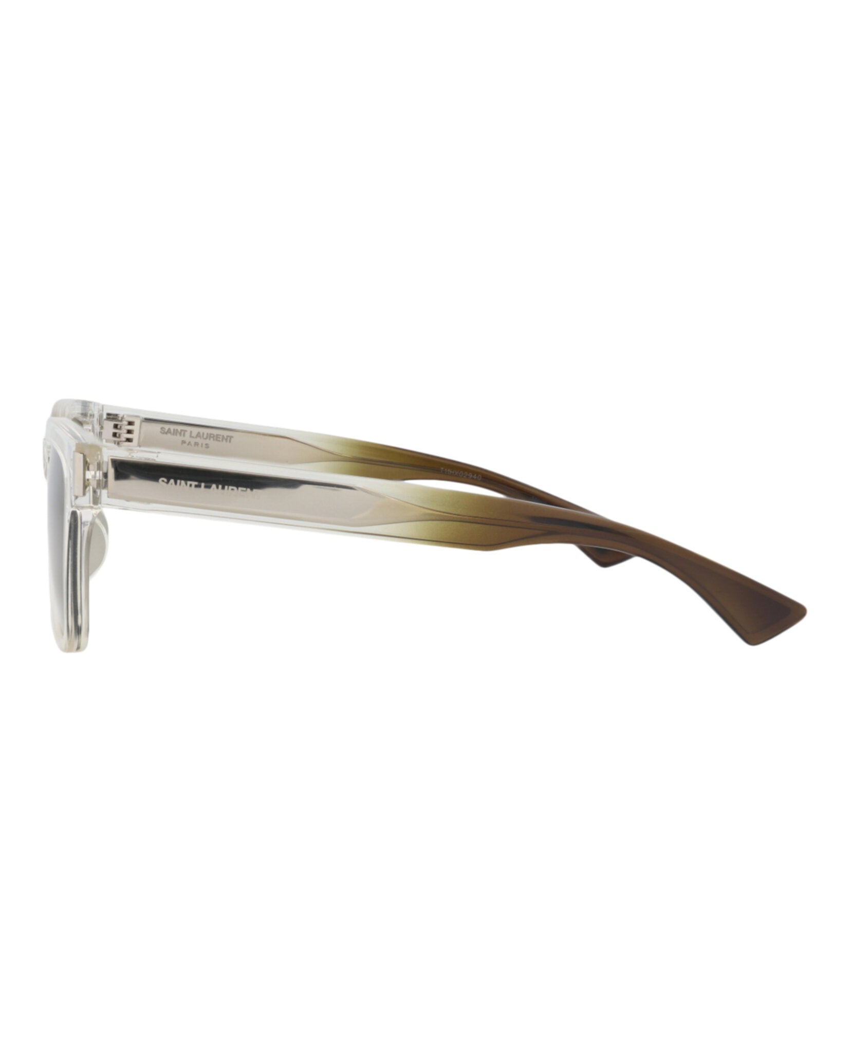 Saint Laurent Saint Laurent Unisex Square/Rectangle Crystal Crystal Green Fashion Designer Eyewear