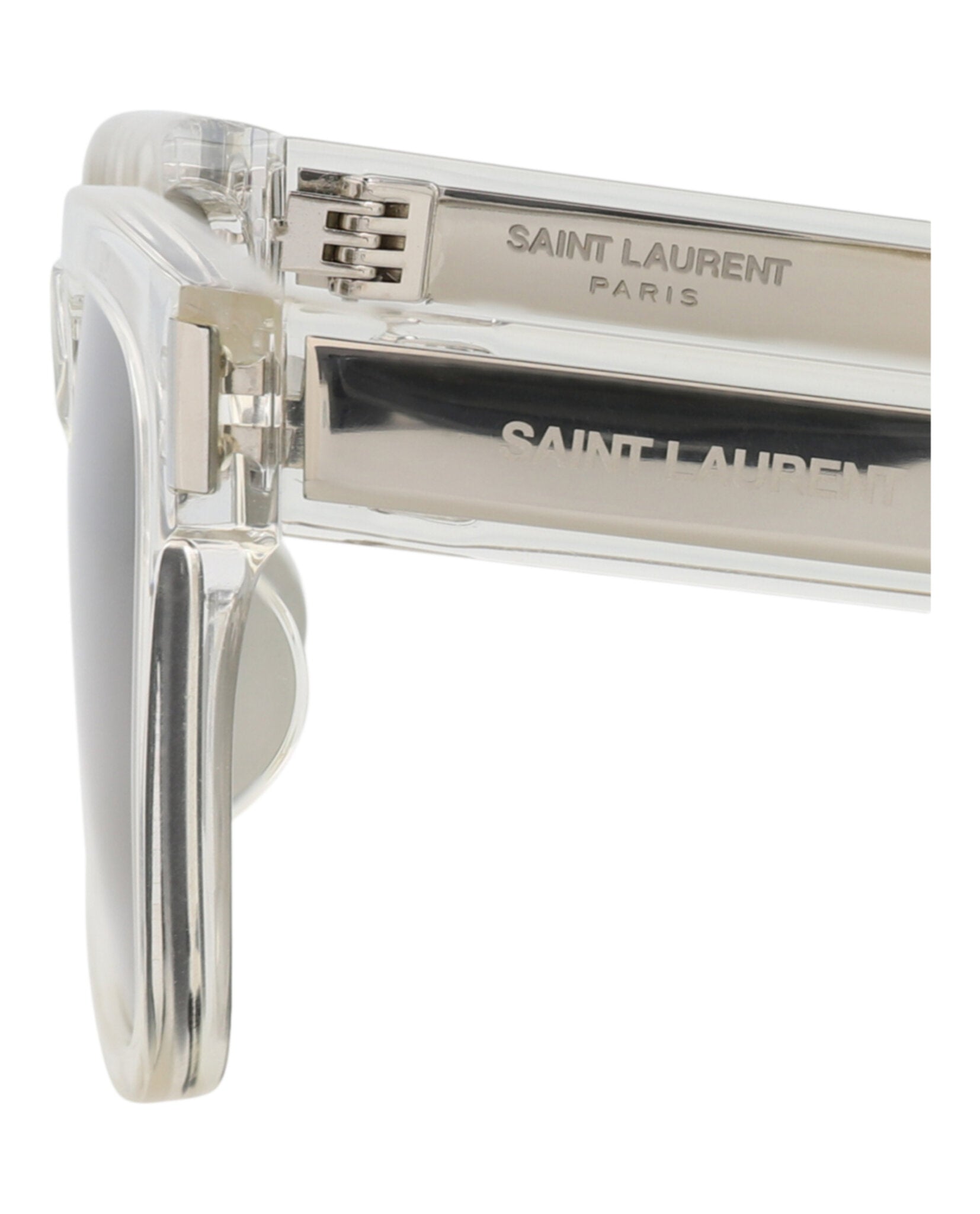 Saint Laurent Saint Laurent Unisex Square/Rectangle Crystal Crystal Green Fashion Designer Eyewear