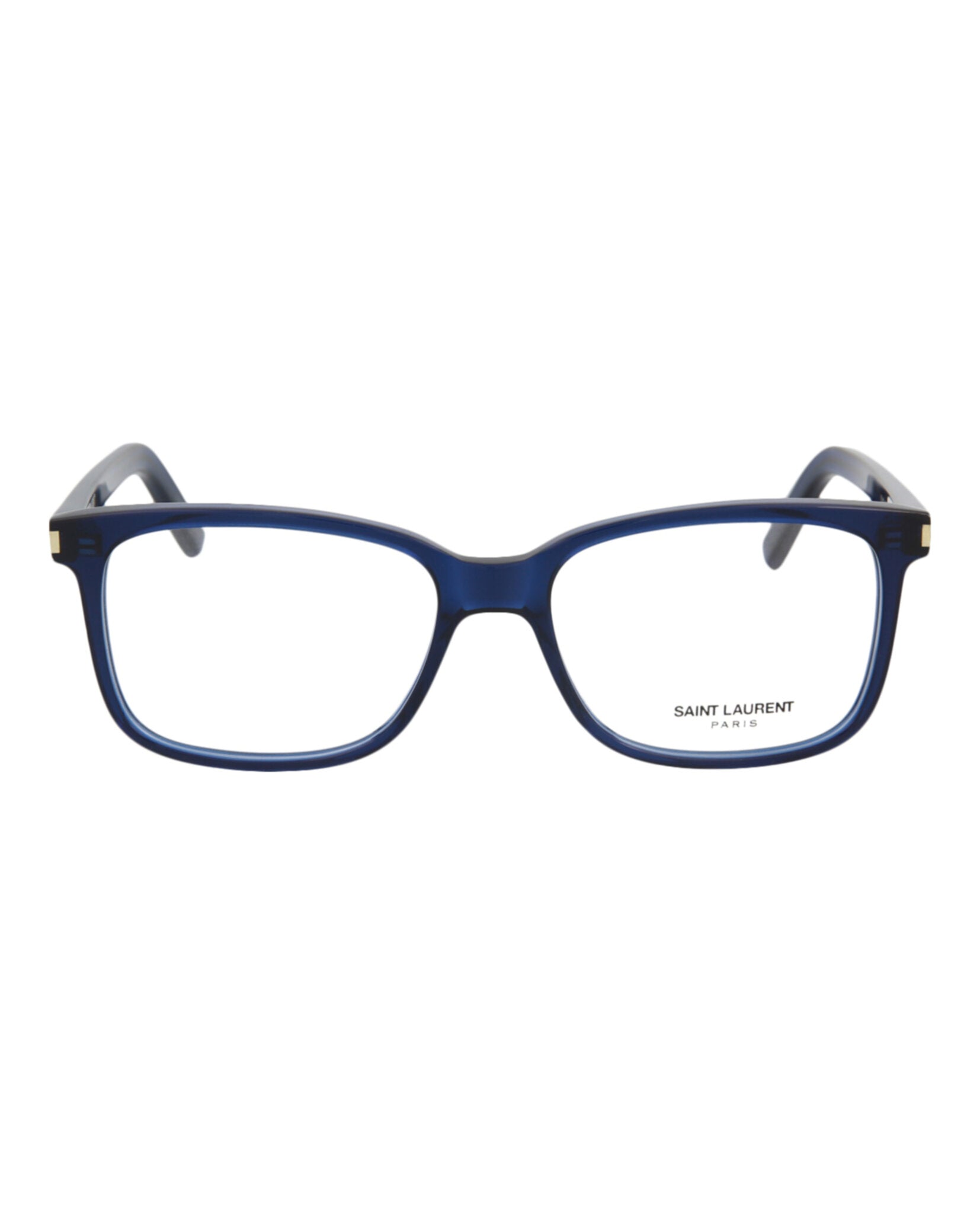 Saint Laurent Saint Laurent Mens Square/Rectangle Blue Blue Transparent Fashion Designer Eyewear