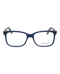Saint Laurent Saint Laurent Mens Square/Rectangle Blue Blue Transparent Fashion Designer Eyewear
