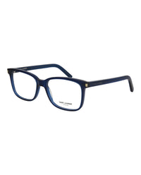 Saint Laurent Saint Laurent Mens Square/Rectangle Blue Blue Transparent Fashion Designer Eyewear