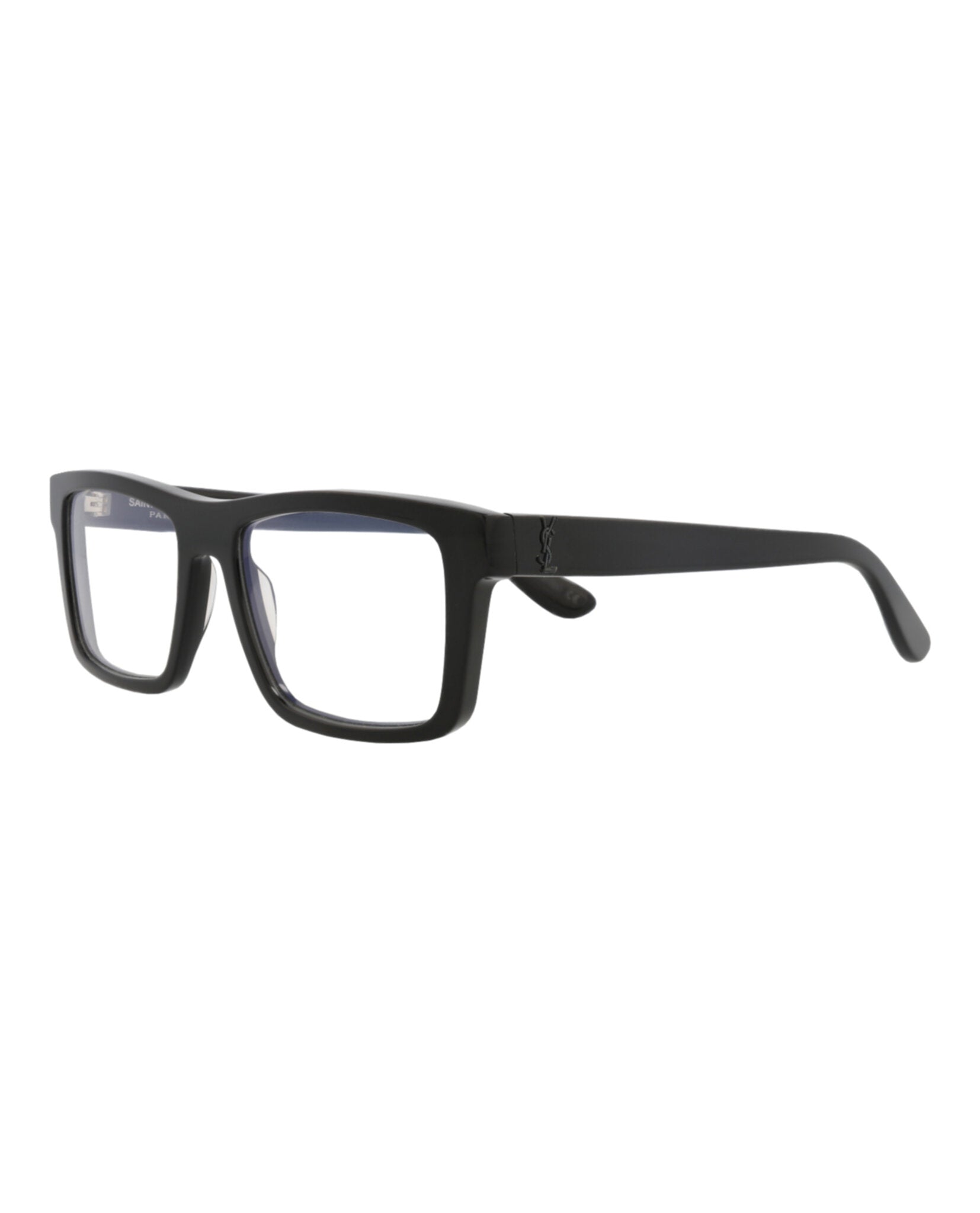 Saint Laurent Saint Laurent Unisex Square/Rectangle Black Black Transparent Fashion Designer Eyewear