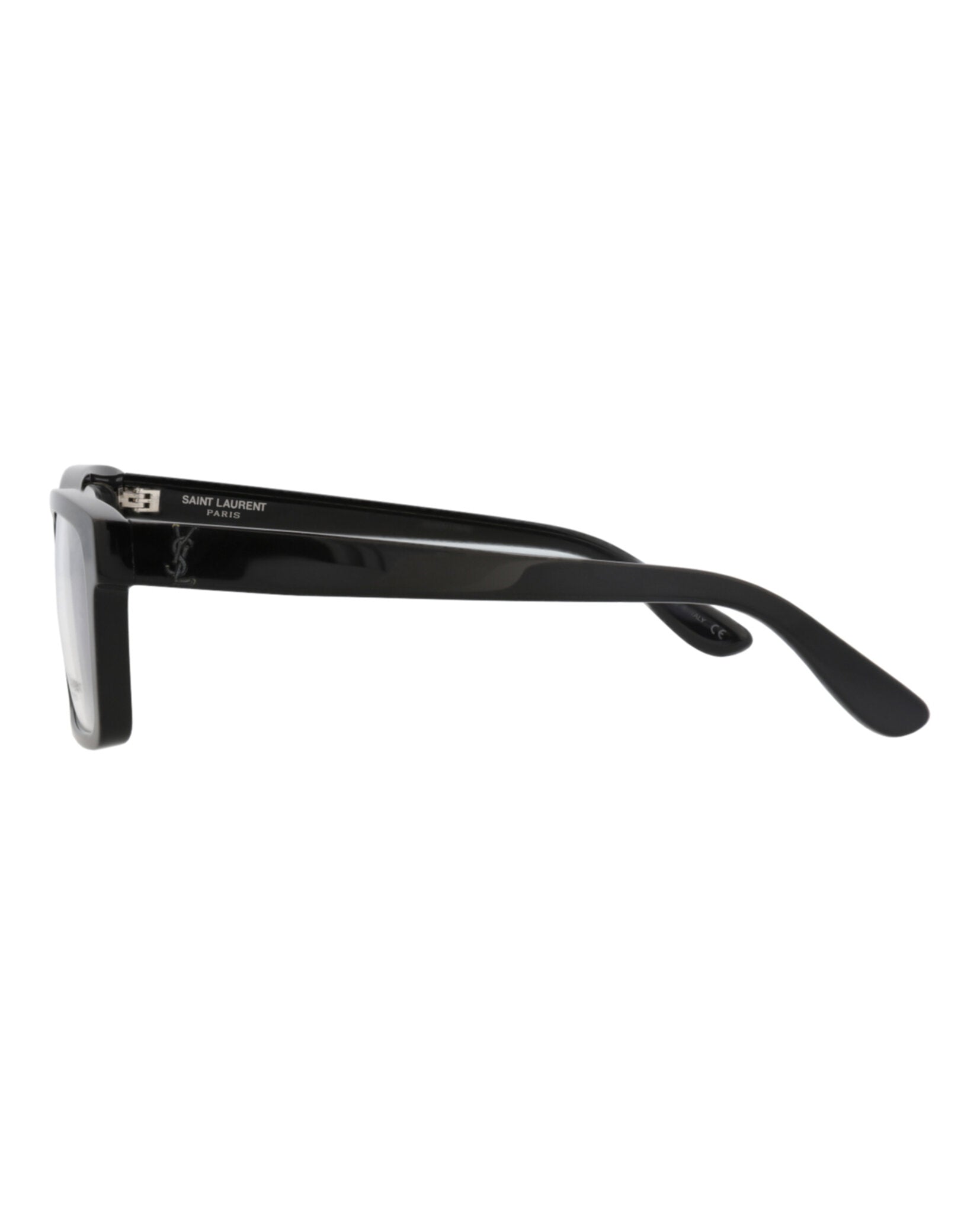 Saint Laurent Saint Laurent Unisex Square/Rectangle Black Black Transparent Fashion Designer Eyewear