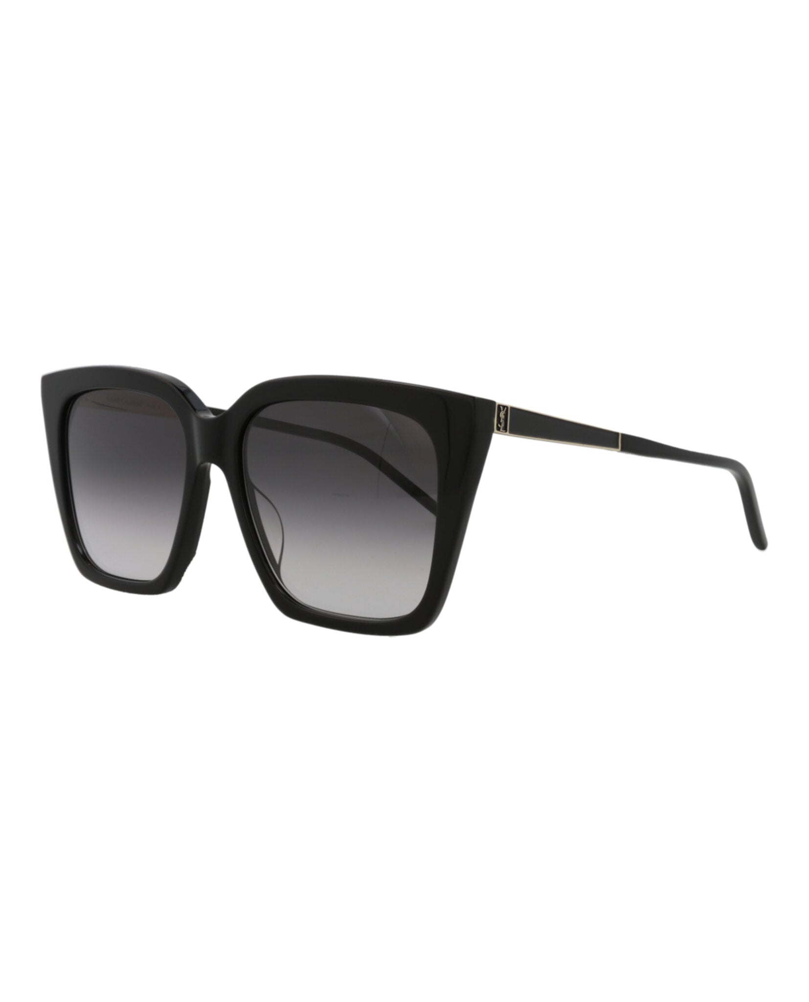 Saint Laurent Saint Laurent Womens Cat Eye Black Gold Grey Fashion Designer Eyewear