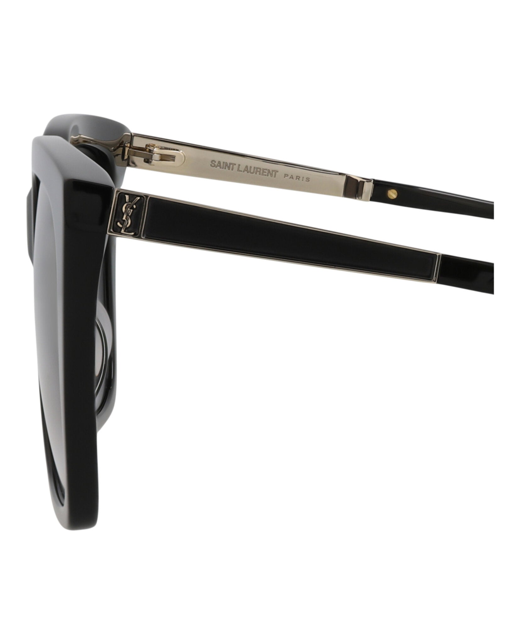 Saint Laurent Saint Laurent Womens Cat Eye Black Gold Grey Fashion Designer Eyewear