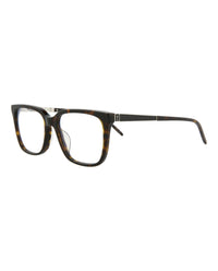 Saint Laurent Womens Square/Rectangle Havana Havana Transparent Fashion Designer Eyewear