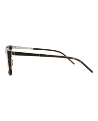 Saint Laurent Womens Square/Rectangle Havana Havana Transparent Fashion Designer Eyewear