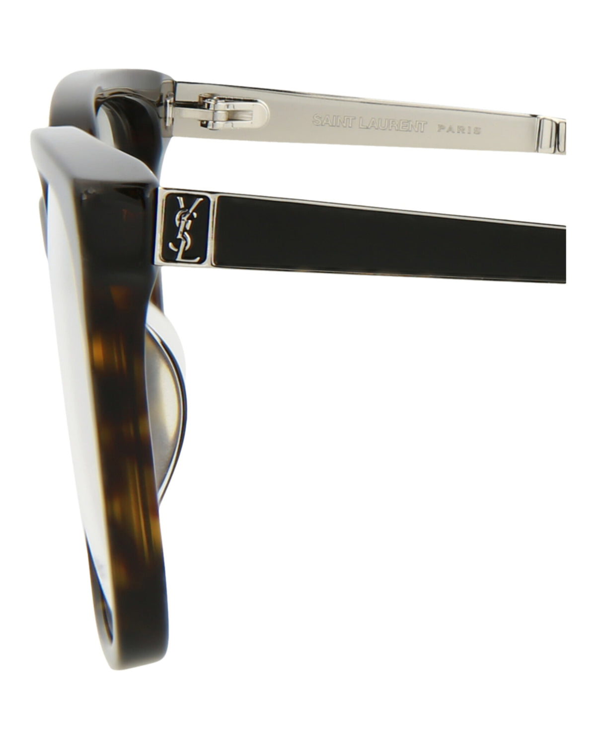 Saint Laurent Womens Square/Rectangle Havana Havana Transparent Fashion Designer Eyewear