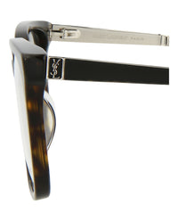 Saint Laurent Womens Square/Rectangle Havana Havana Transparent Fashion Designer Eyewear
