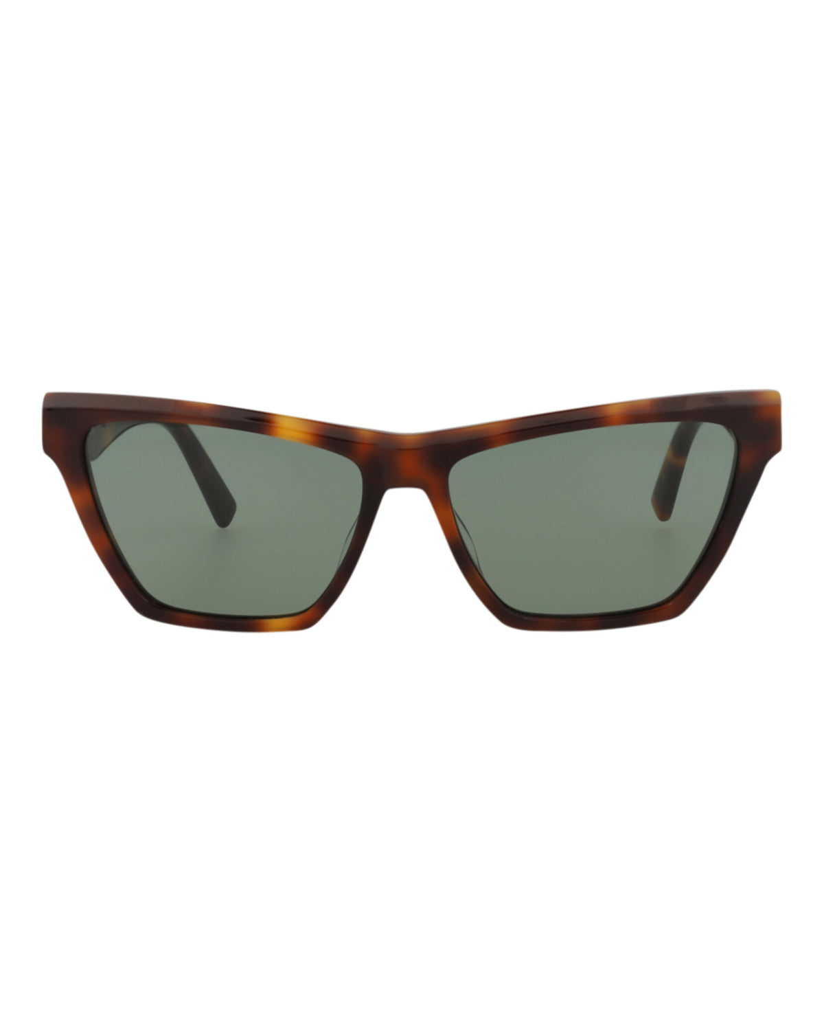 Saint Laurent Womens Cat Eye Havana Havana Green Fashion Designer Eyewear