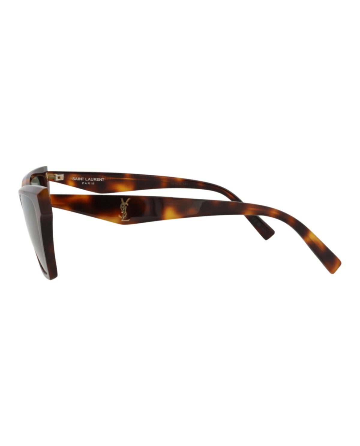 Saint Laurent Womens Cat Eye Havana Havana Green Fashion Designer Eyewear