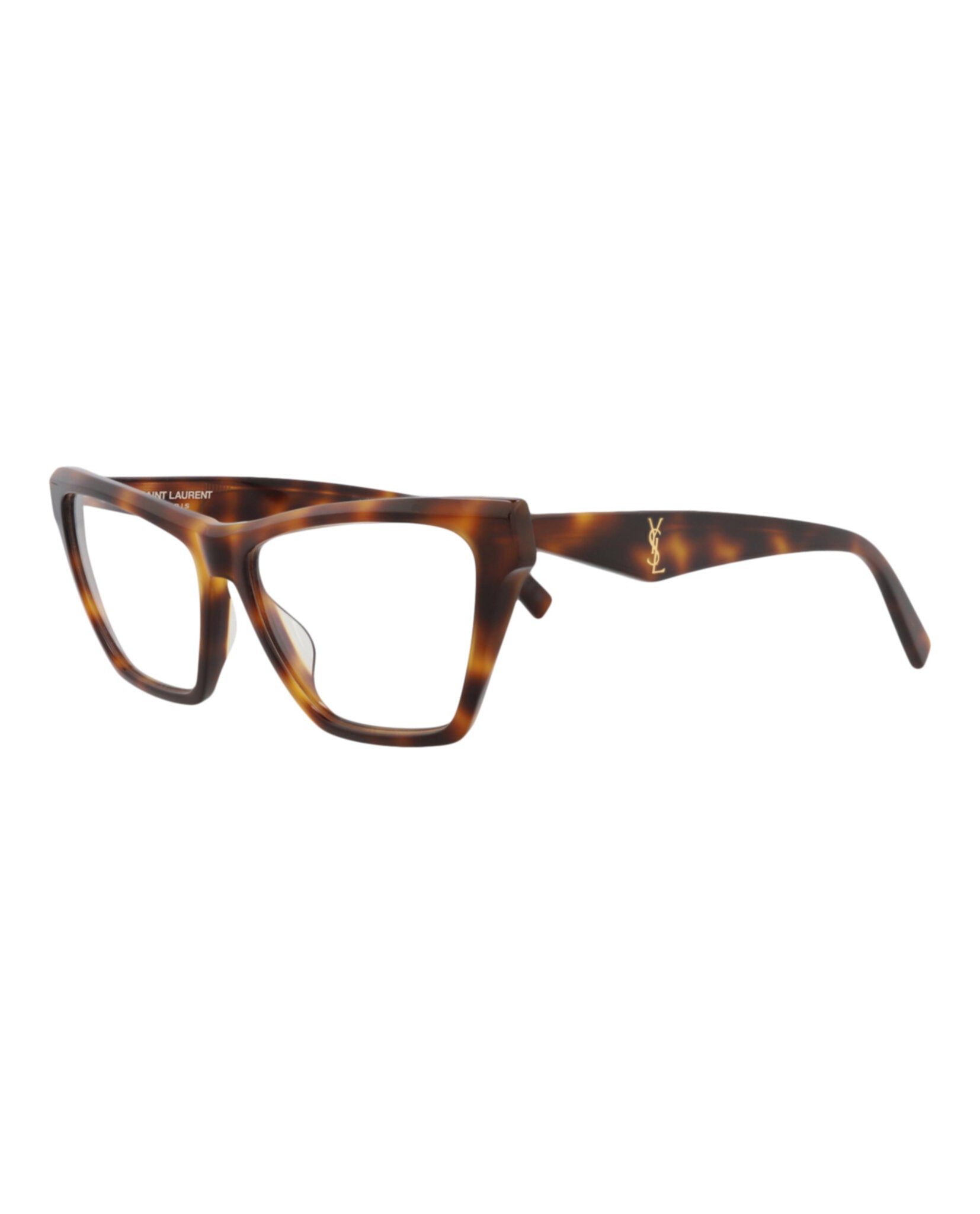 Saint Laurent Saint Laurent Womens Cat Eye Havana Havana Transparent Fashion Designer Eyewear