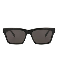 Saint Laurent Unisex Square/Rectangle Black Black Black Fashion Designer Eyewear