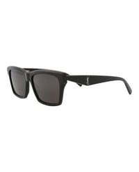 Saint Laurent Unisex Square/Rectangle Black Black Black Fashion Designer Eyewear