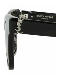 Saint Laurent Saint Laurent Womens Cat Eye Black Black Black Fashion Designer Eyewear