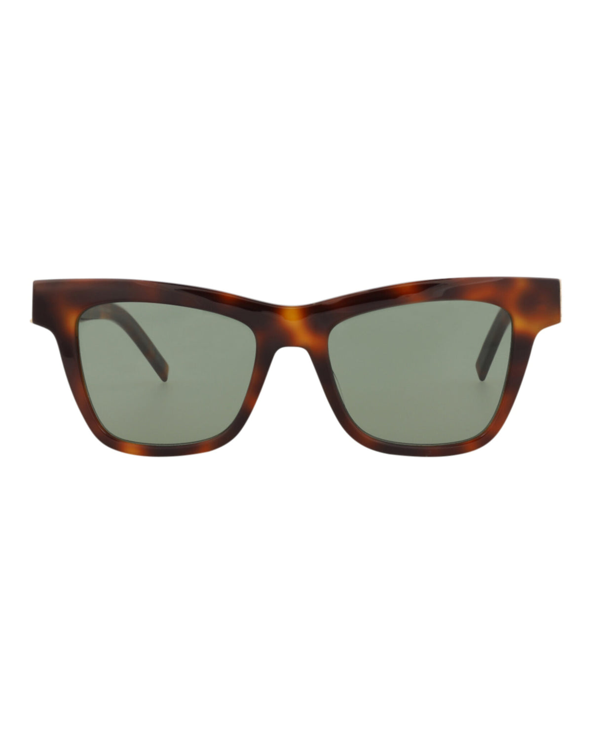 Saint Laurent Womens Cat Eye Havana Havana Green Fashion Designer Eyewear
