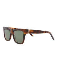 Saint Laurent Womens Cat Eye Havana Havana Green Fashion Designer Eyewear