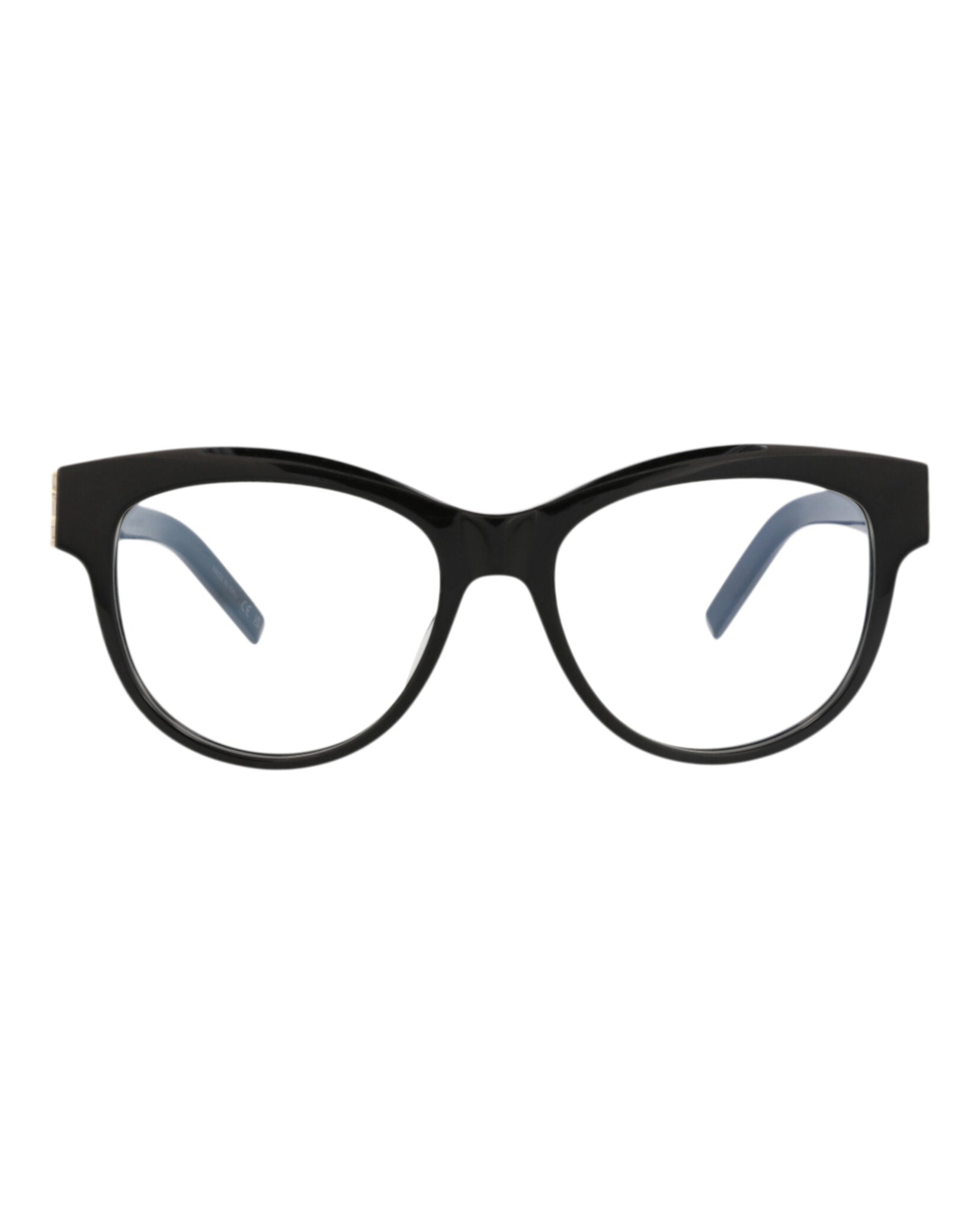 Saint Laurent Womens Cat Eye Black Black Transparent Fashion Designer Eyewear