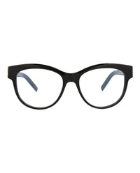 Saint Laurent Womens Cat Eye Black Black Transparent Fashion Designer Eyewear