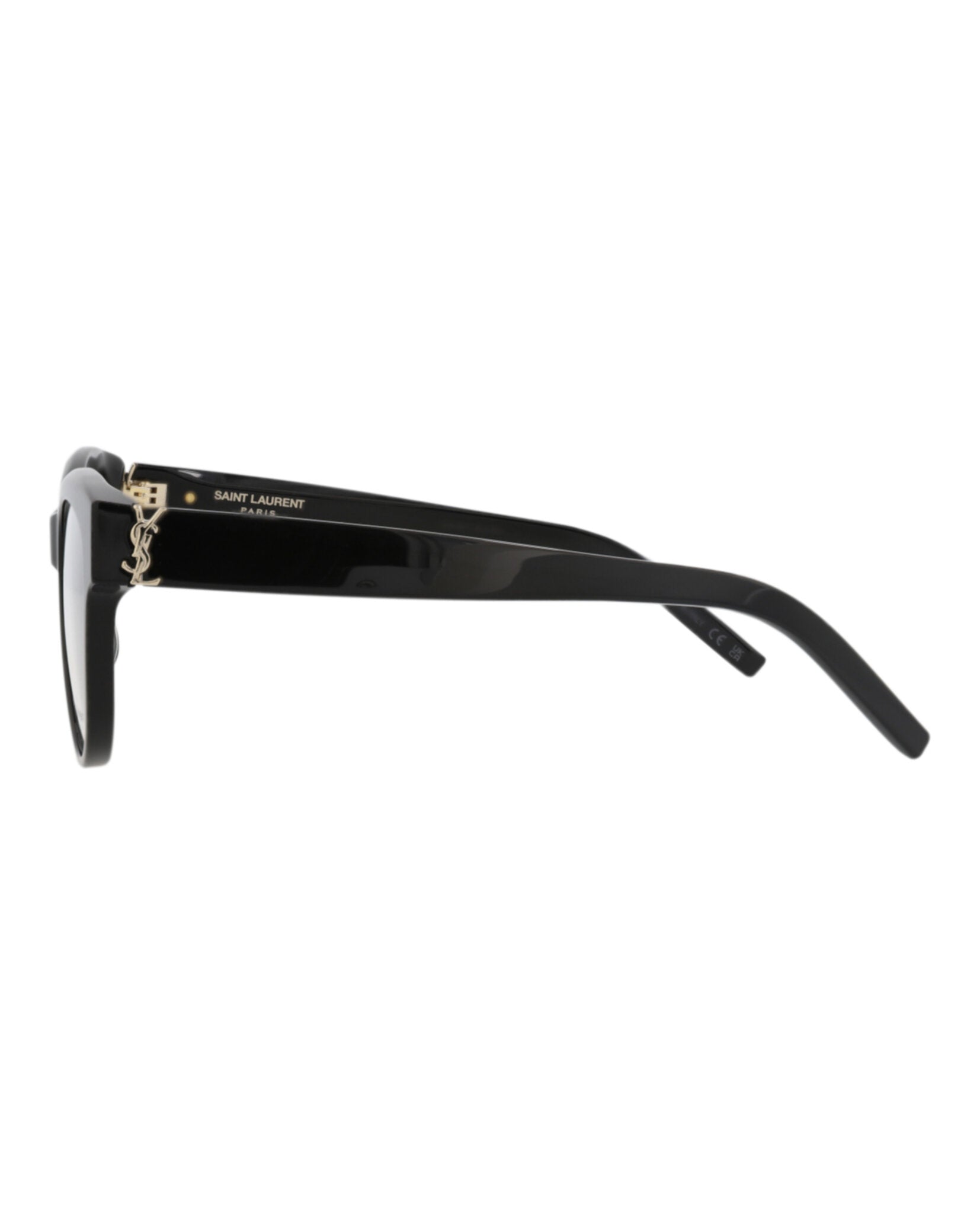 Saint Laurent Womens Cat Eye Black Black Transparent Fashion Designer Eyewear