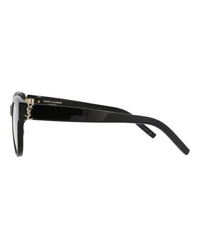 Saint Laurent Womens Cat Eye Black Black Transparent Fashion Designer Eyewear