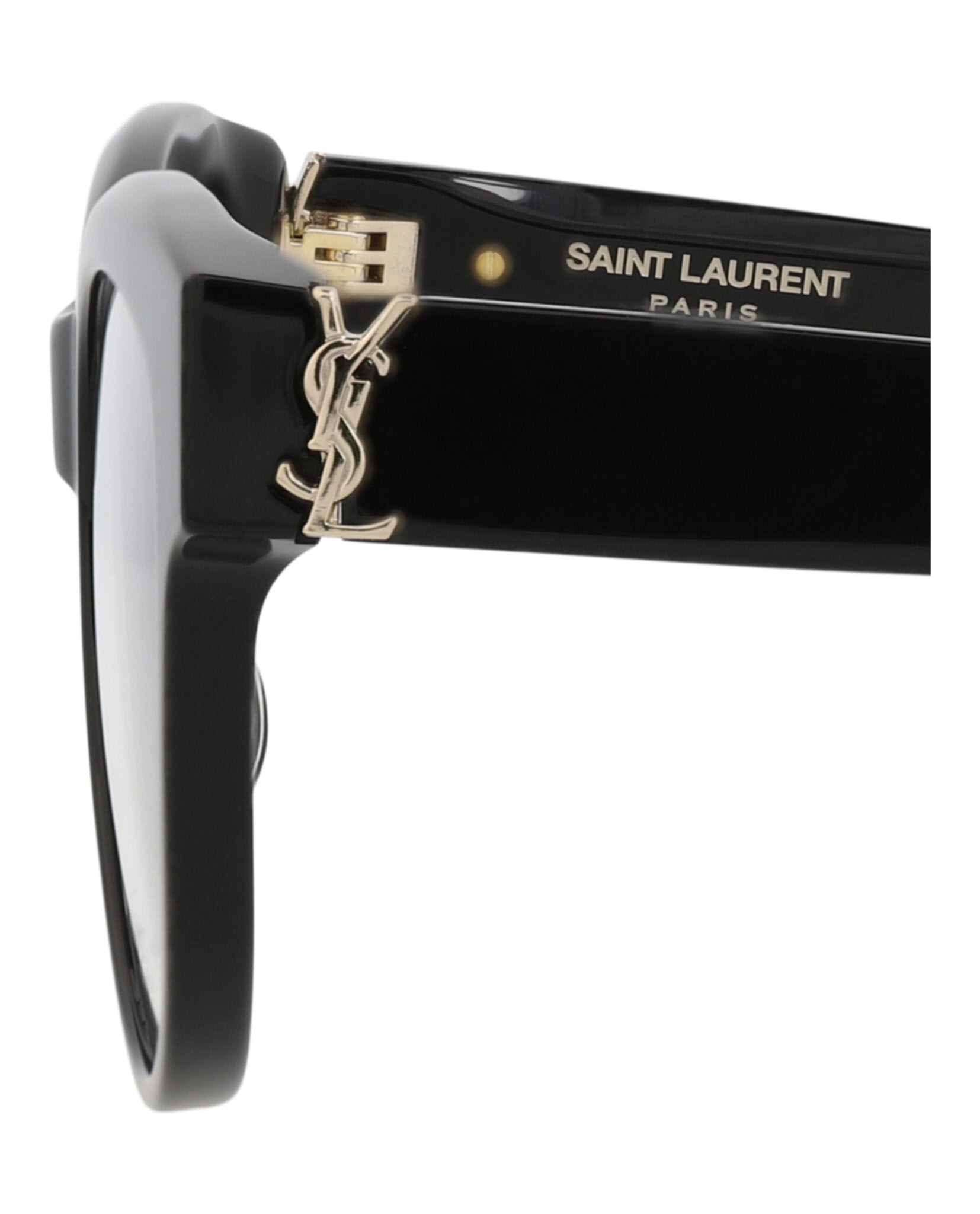 Saint Laurent Womens Cat Eye Black Black Transparent Fashion Designer Eyewear