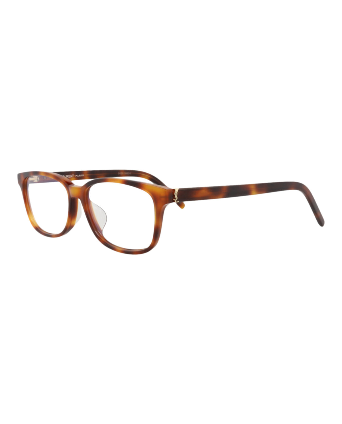 Saint Laurent Womens Square/Rectangle Havana Havana Transparent Fashion Designer Eyewear