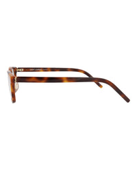 Saint Laurent Womens Square/Rectangle Havana Havana Transparent Fashion Designer Eyewear