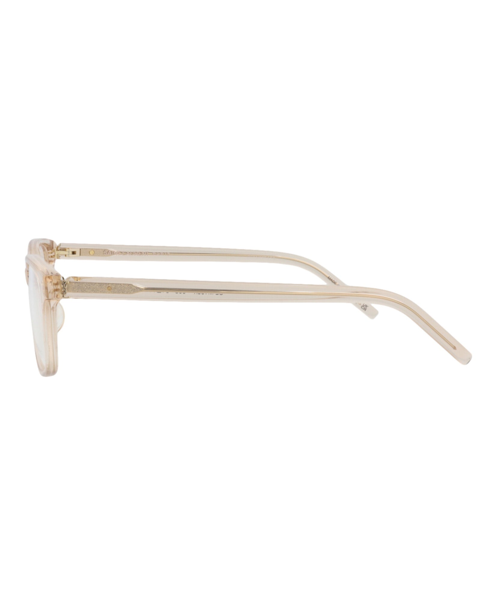 Saint Laurent Saint Laurent Womens Square/Rectangle Nude Nude Transparent Fashion Designer Eyewear